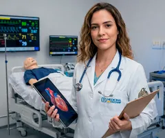 Aluna de Medicina UNIFACCAMP em atividade prática